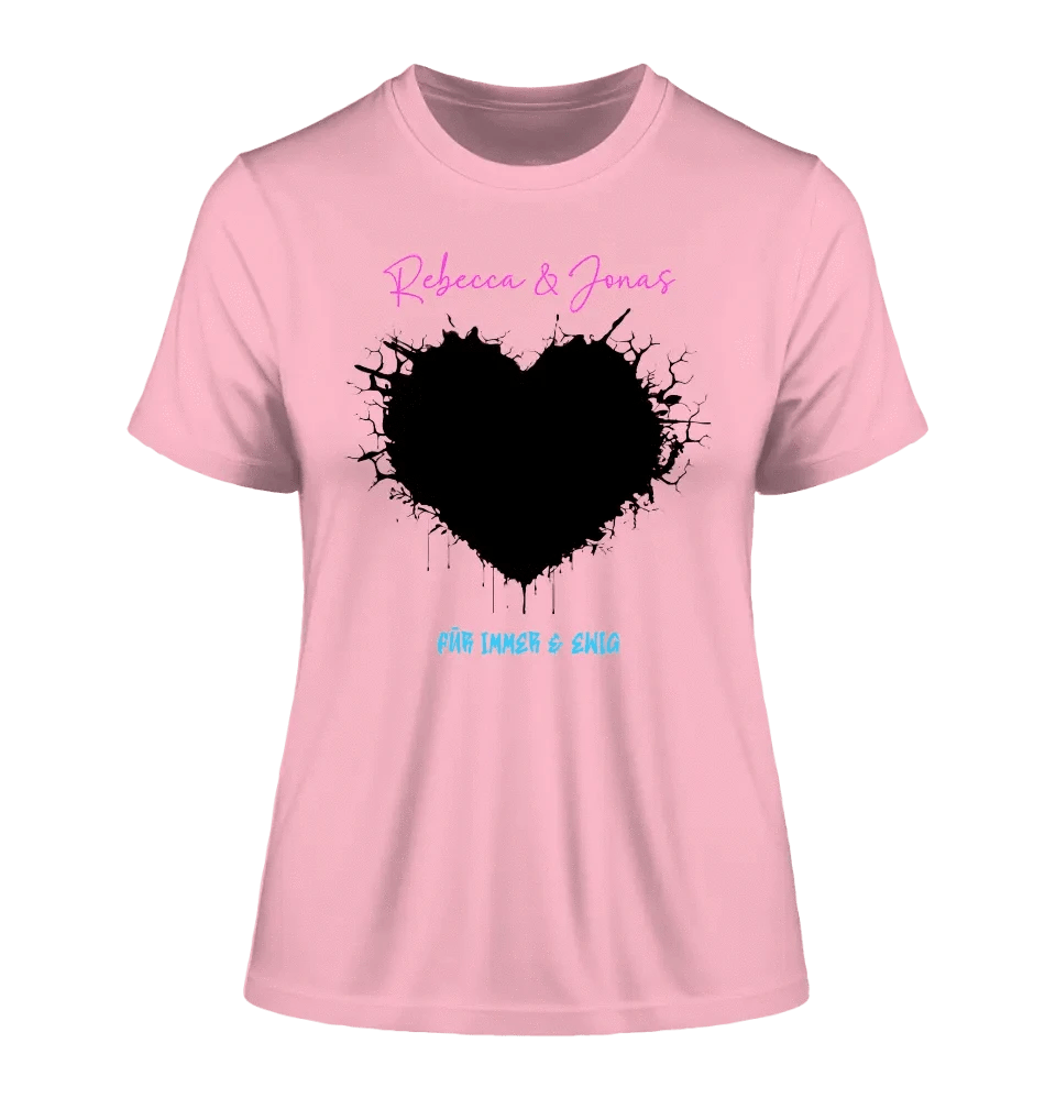 Dein Bild im "Wild-Heart" Design • Ladies Premium T-Shirt XS-2XL aus Bio-Baumwolle für Damen • Fotogeschenk • personalisiert