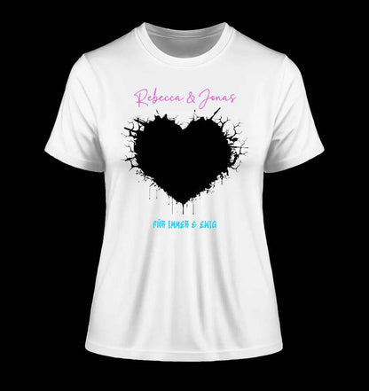 Dein Bild im "Wild-Heart" Design • Ladies Premium T-Shirt XS-2XL aus Bio-Baumwolle für Damen • Fotogeschenk • personalisiert