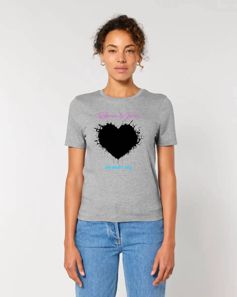 Dein Bild im "Wild-Heart" Design • Ladies Premium T-Shirt XS-2XL aus Bio-Baumwolle für Damen • Fotogeschenk • personalisiert