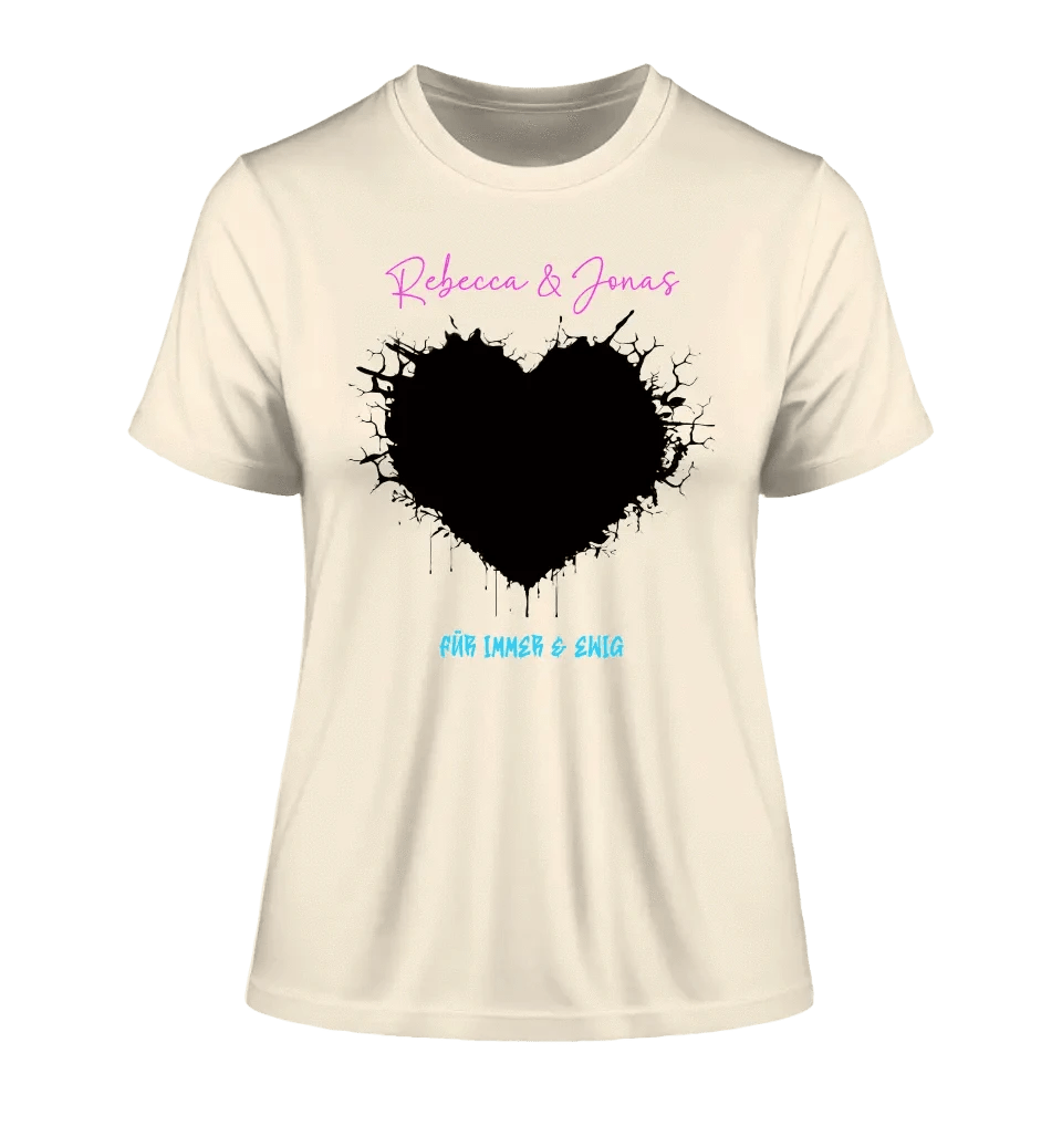 Dein Bild im "Wild-Heart" Design • Ladies Premium T-Shirt XS-2XL aus Bio-Baumwolle für Damen • Fotogeschenk • personalisiert