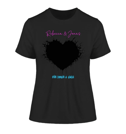 Dein Bild im "Wild-Heart" Design • Ladies Premium T-Shirt XS-2XL aus Bio-Baumwolle für Damen • Fotogeschenk • personalisiert