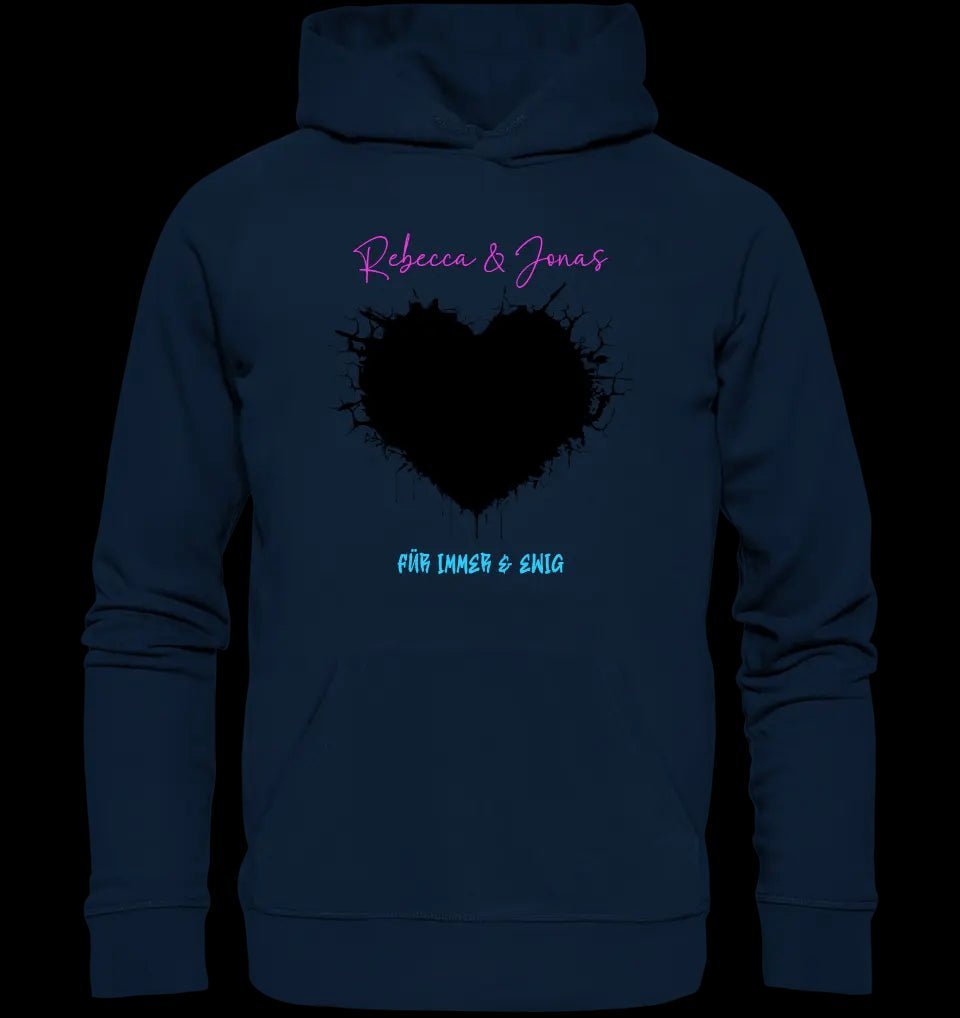 Dein Bild im "Wild-Heart" Design • Unisex Premium Hoodie XS-5XL aus Bio-Baumwolle für Damen & Herren