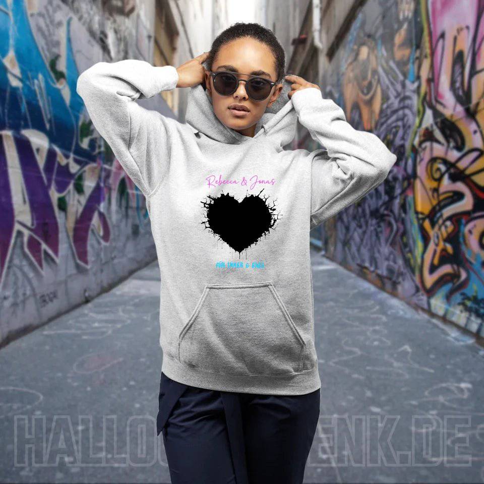 Dein Bild im "Wild-Heart" Design • Unisex Premium Hoodie XS-5XL aus Bio-Baumwolle für Damen & Herren