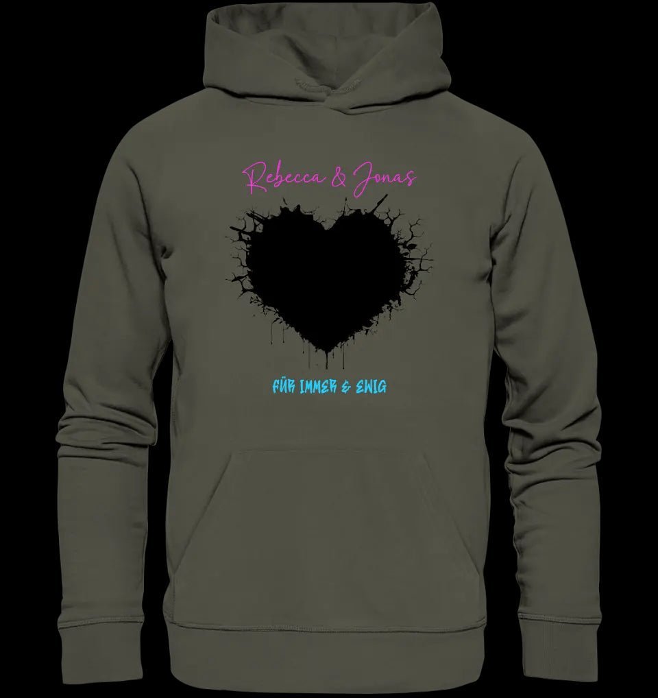 Dein Bild im "Wild-Heart" Design • Unisex Premium Hoodie XS-5XL aus Bio-Baumwolle für Damen & Herren