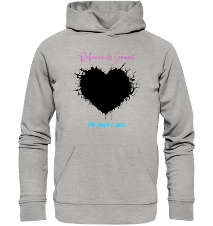 Dein Bild im "Wild-Heart" Design • Unisex Premium Hoodie XS-5XL aus Bio-Baumwolle für Damen & Herren