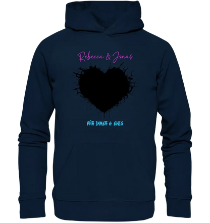 Dein Bild im "Wild-Heart" Design • Unisex Premium Hoodie XS-5XL aus Bio-Baumwolle für Damen & Herren