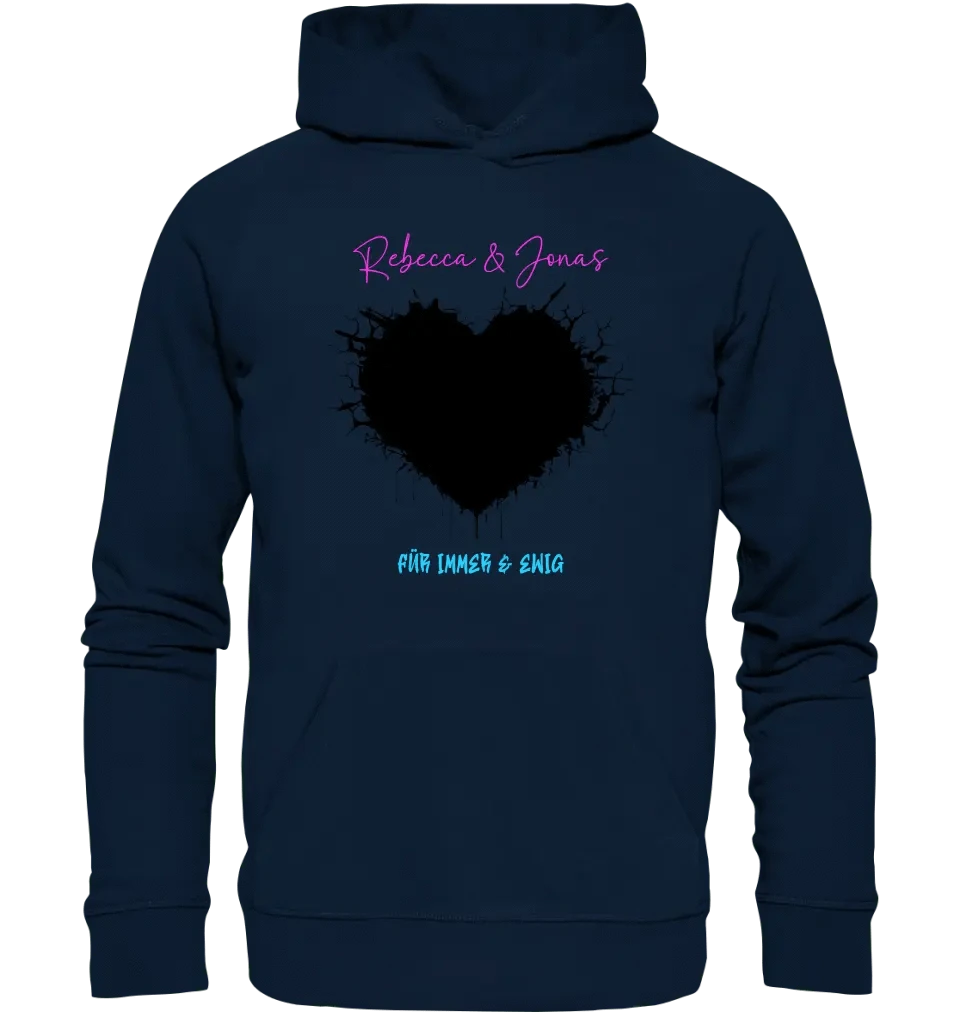 Dein Bild im "Wild-Heart" Design • Unisex Premium Hoodie XS-5XL aus Bio-Baumwolle für Damen & Herren