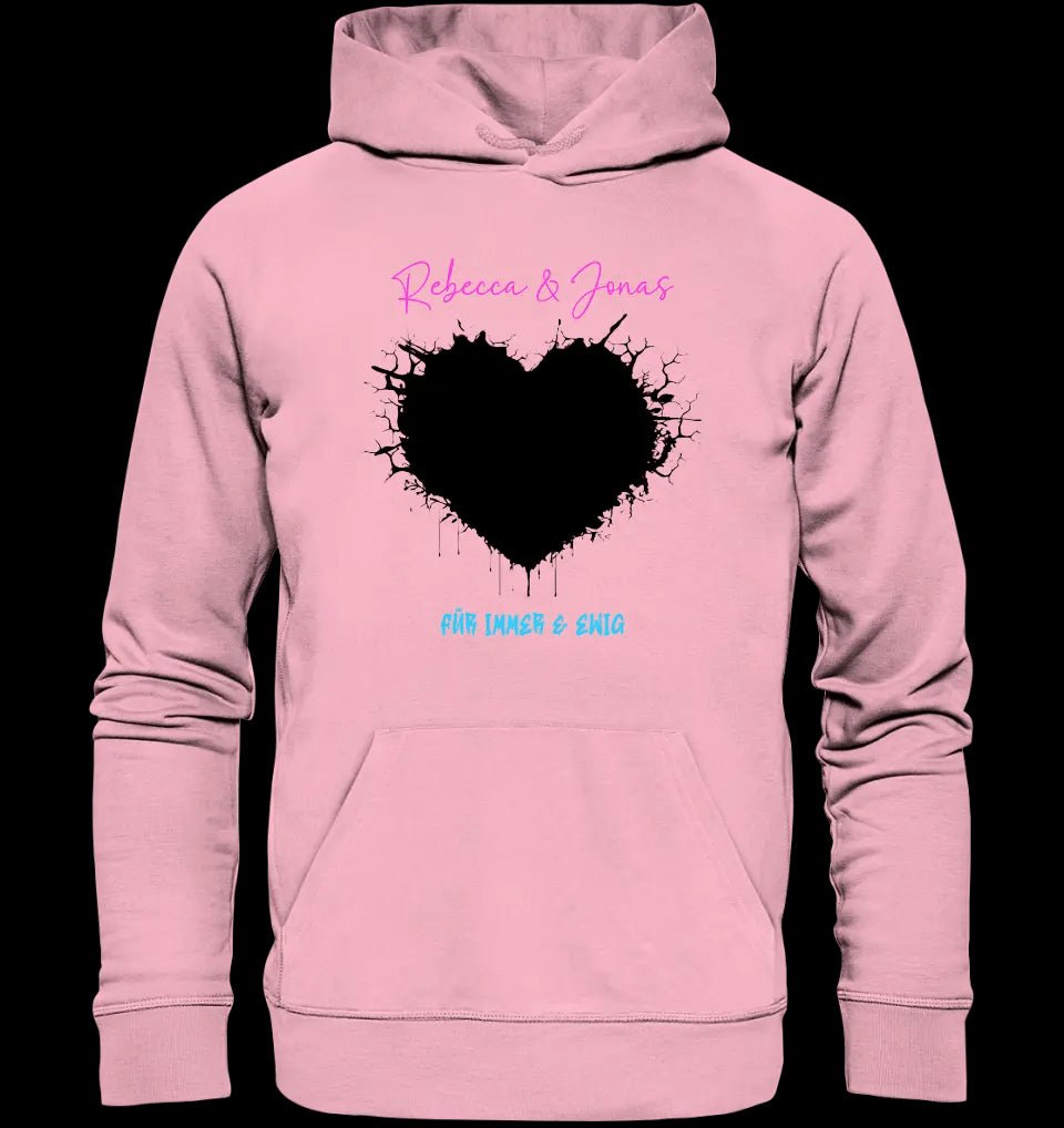 Dein Bild im "Wild-Heart" Design • Unisex Premium Hoodie XS-5XL aus Bio-Baumwolle für Damen & Herren