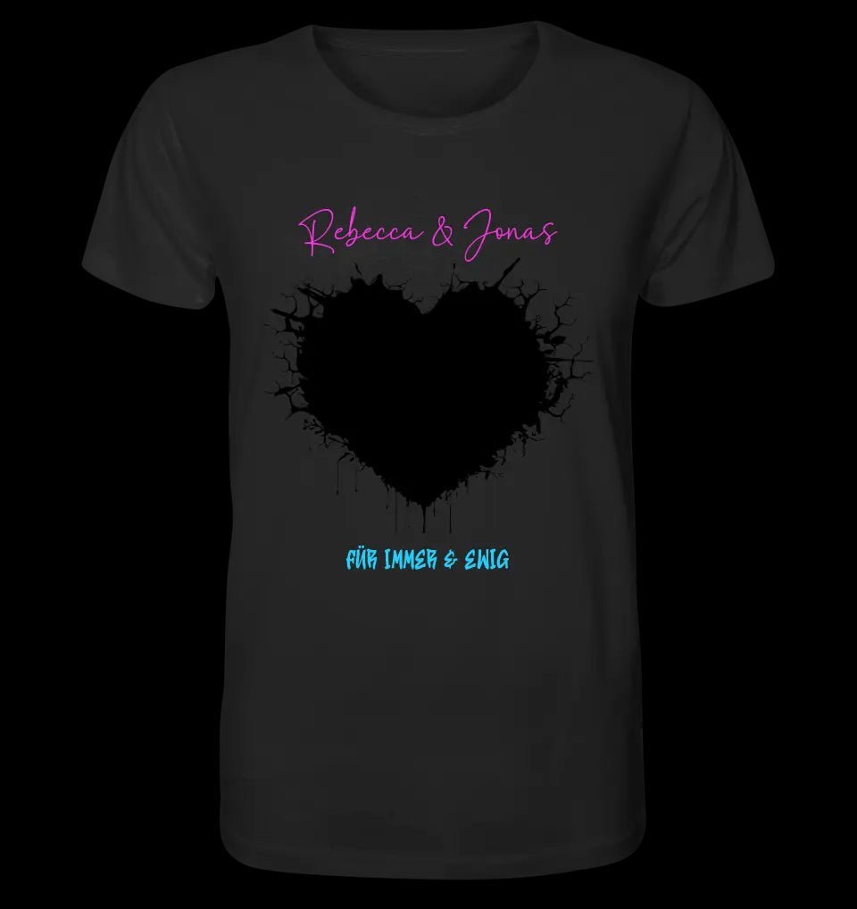 Dein Bild im "Wild-Heart" Design personalisierbar - Unisex Premium T-Shirt XS-5XL aus Bio-Baumwolle für Damen & Herren