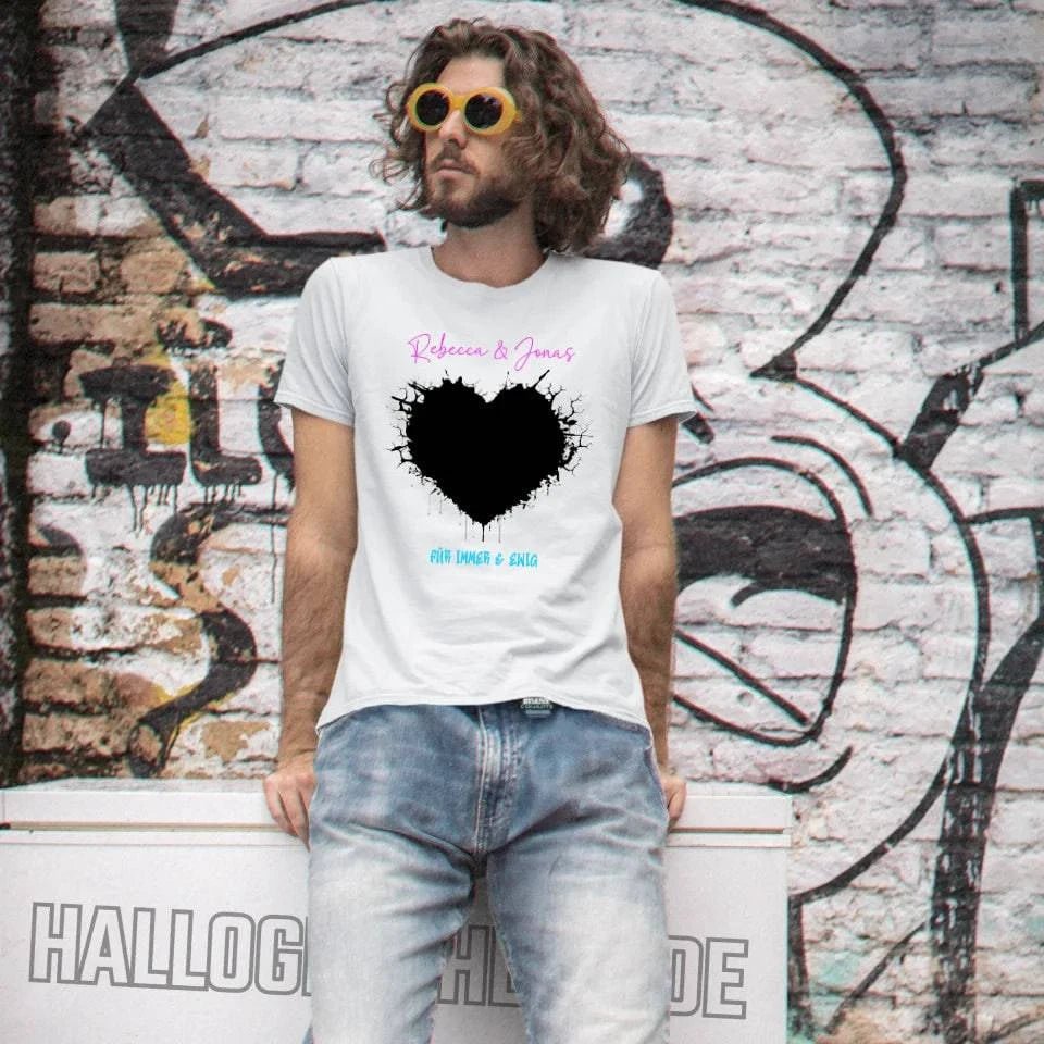 Dein Bild im "Wild-Heart" Design personalisierbar - Unisex Premium T-Shirt XS-5XL aus Bio-Baumwolle für Damen & Herren