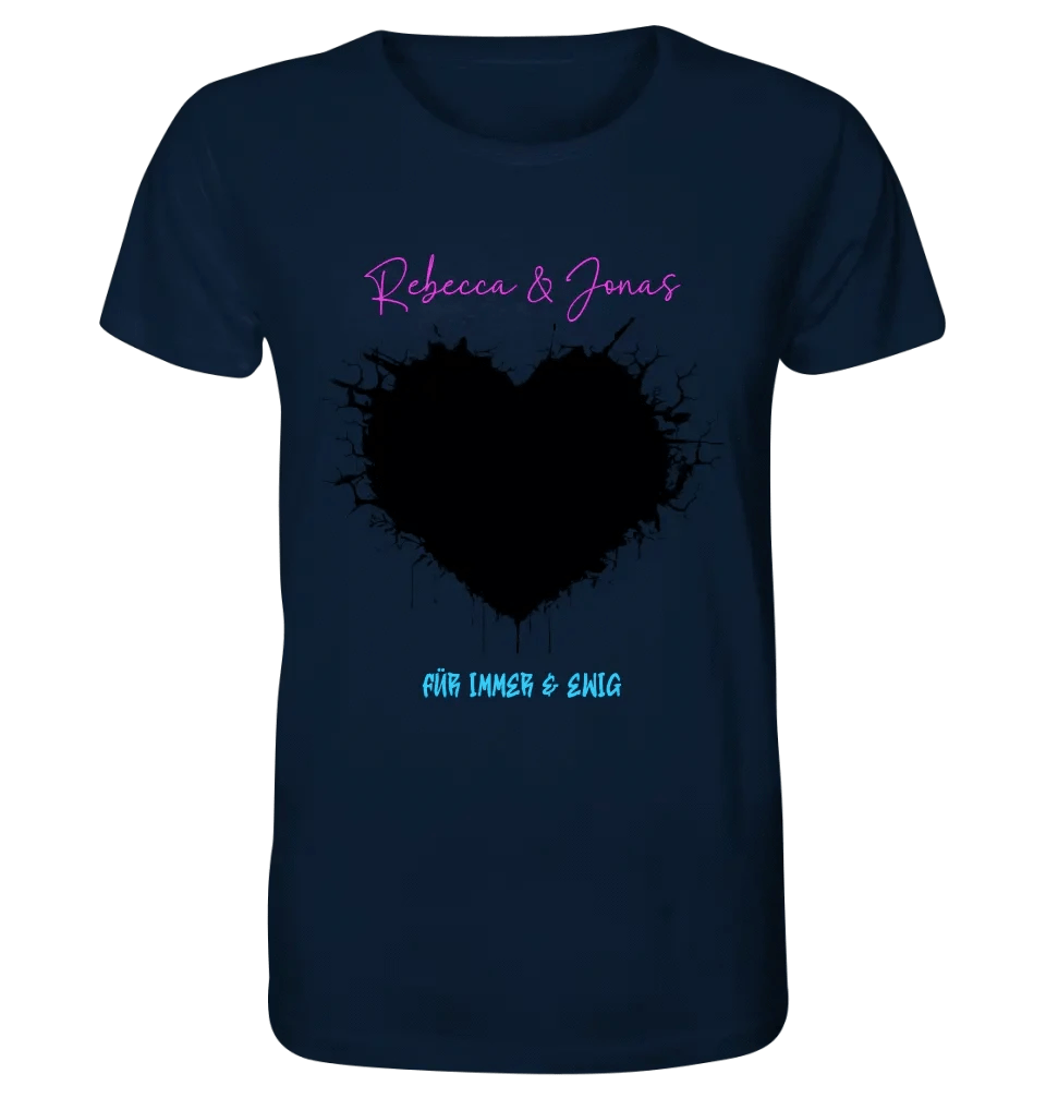 Dein Bild im "Wild-Heart" Design personalisierbar - Unisex Premium T-Shirt XS-5XL aus Bio-Baumwolle für Damen & Herren