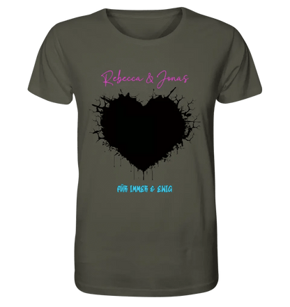 Dein Bild im "Wild-Heart" Design personalisierbar - Unisex Premium T-Shirt XS-5XL aus Bio-Baumwolle für Damen & Herren