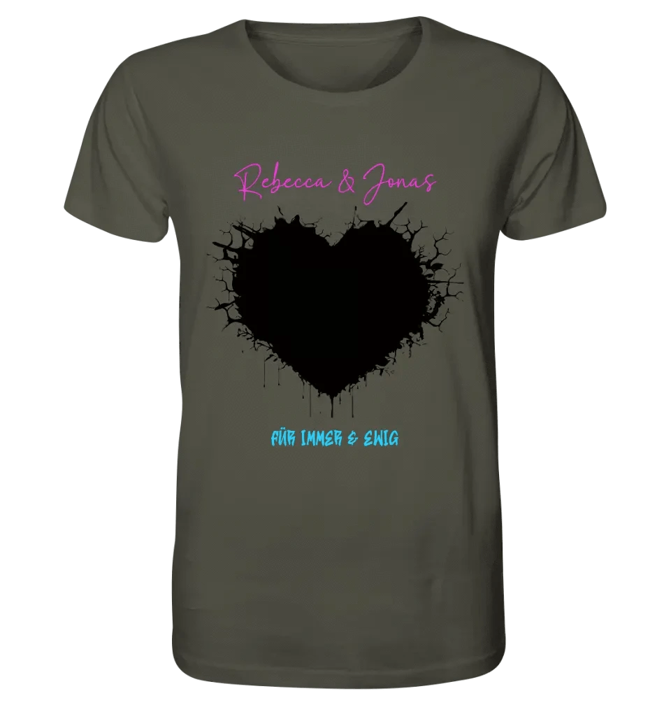 Dein Bild im "Wild-Heart" Design personalisierbar - Unisex Premium T-Shirt XS-5XL aus Bio-Baumwolle für Damen & Herren