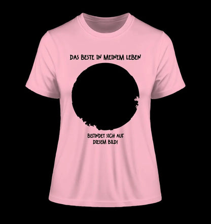 Dein Bild in Kreisform + Text • Ladies Premium T-Shirt XS-2XL aus Bio-Baumwolle für Damen • Exklusivdesign • personalisiert