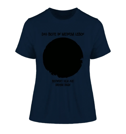 Dein Bild in Kreisform + Text • Ladies Premium T-Shirt XS-2XL aus Bio-Baumwolle für Damen • Exklusivdesign • personalisiert