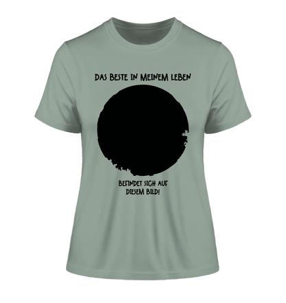 Dein Bild in Kreisform + Text • Ladies Premium T-Shirt XS-2XL aus Bio-Baumwolle für Damen • Exklusivdesign • personalisiert