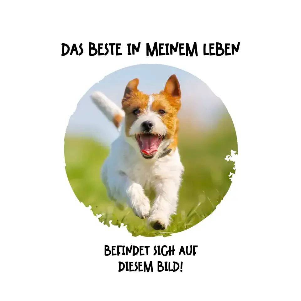 Dein Bild in Kreisform + Text • STICKER 20x20cm Aufkleber personalisiert