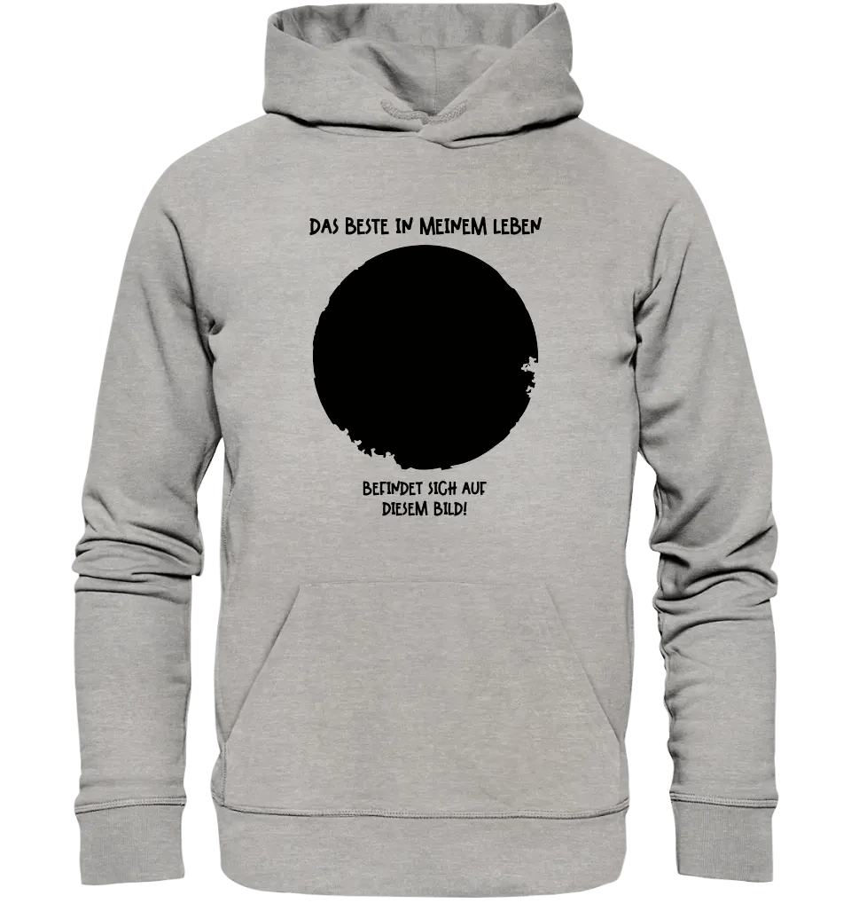 Dein Bild in Kreisform + Text • Unisex Premium Hoodie XS-5XL aus Bio-Baumwolle für Damen & Herren • Exklusivdesign • personalisiert