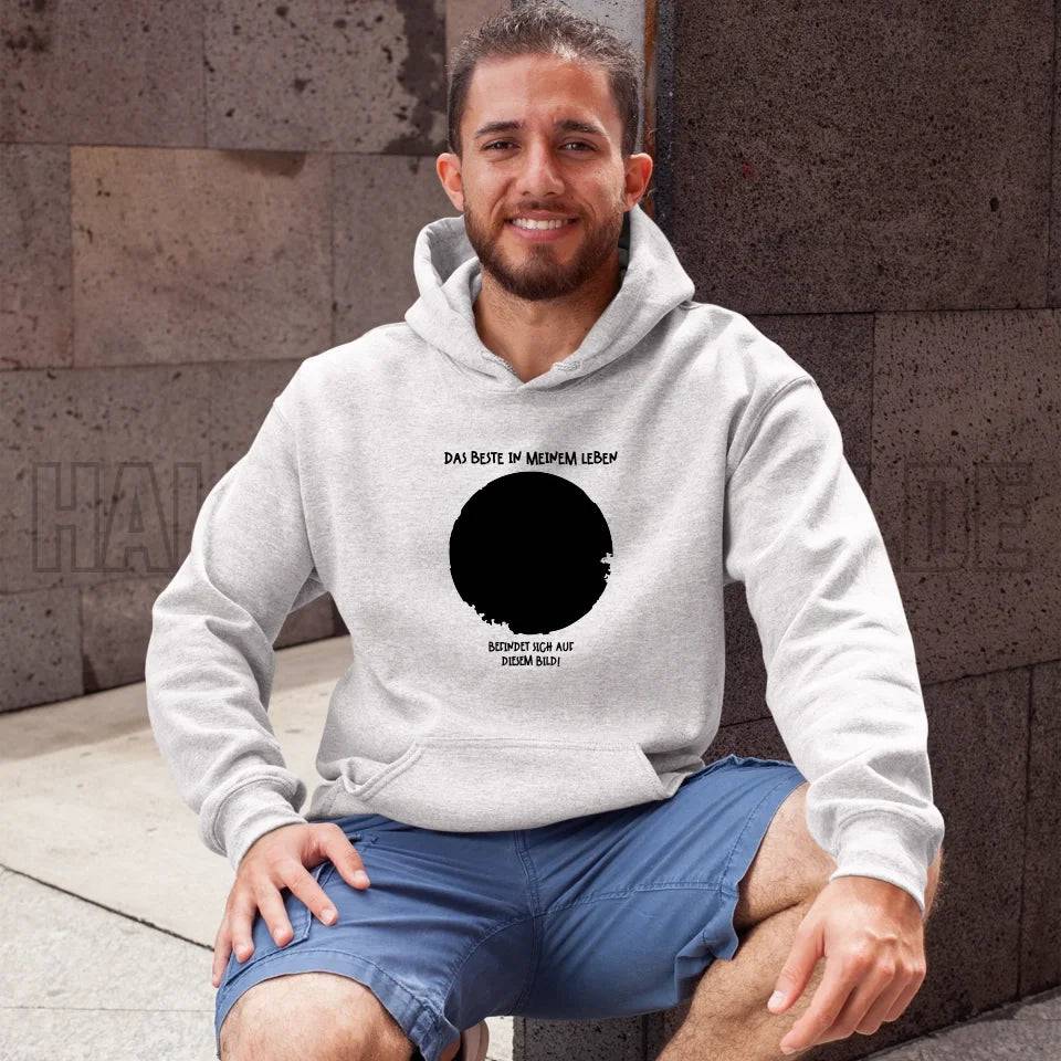 Dein Bild in Kreisform + Text • Unisex Premium Hoodie XS-5XL aus Bio-Baumwolle für Damen & Herren • Exklusivdesign • personalisiert