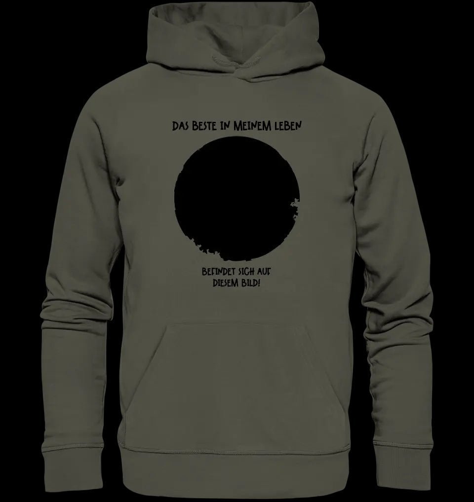 Dein Bild in Kreisform + Text • Unisex Premium Hoodie XS-5XL aus Bio-Baumwolle für Damen & Herren • Exklusivdesign • personalisiert