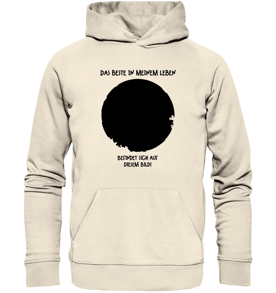 Dein Bild in Kreisform + Text • Unisex Premium Hoodie XS-5XL aus Bio-Baumwolle für Damen & Herren • Exklusivdesign • personalisiert