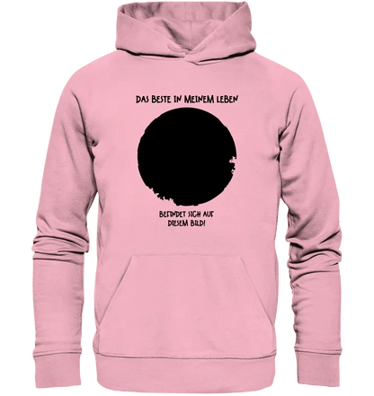 Dein Bild in Kreisform + Text • Unisex Premium Hoodie XS-5XL aus Bio-Baumwolle für Damen & Herren • Exklusivdesign • personalisiert