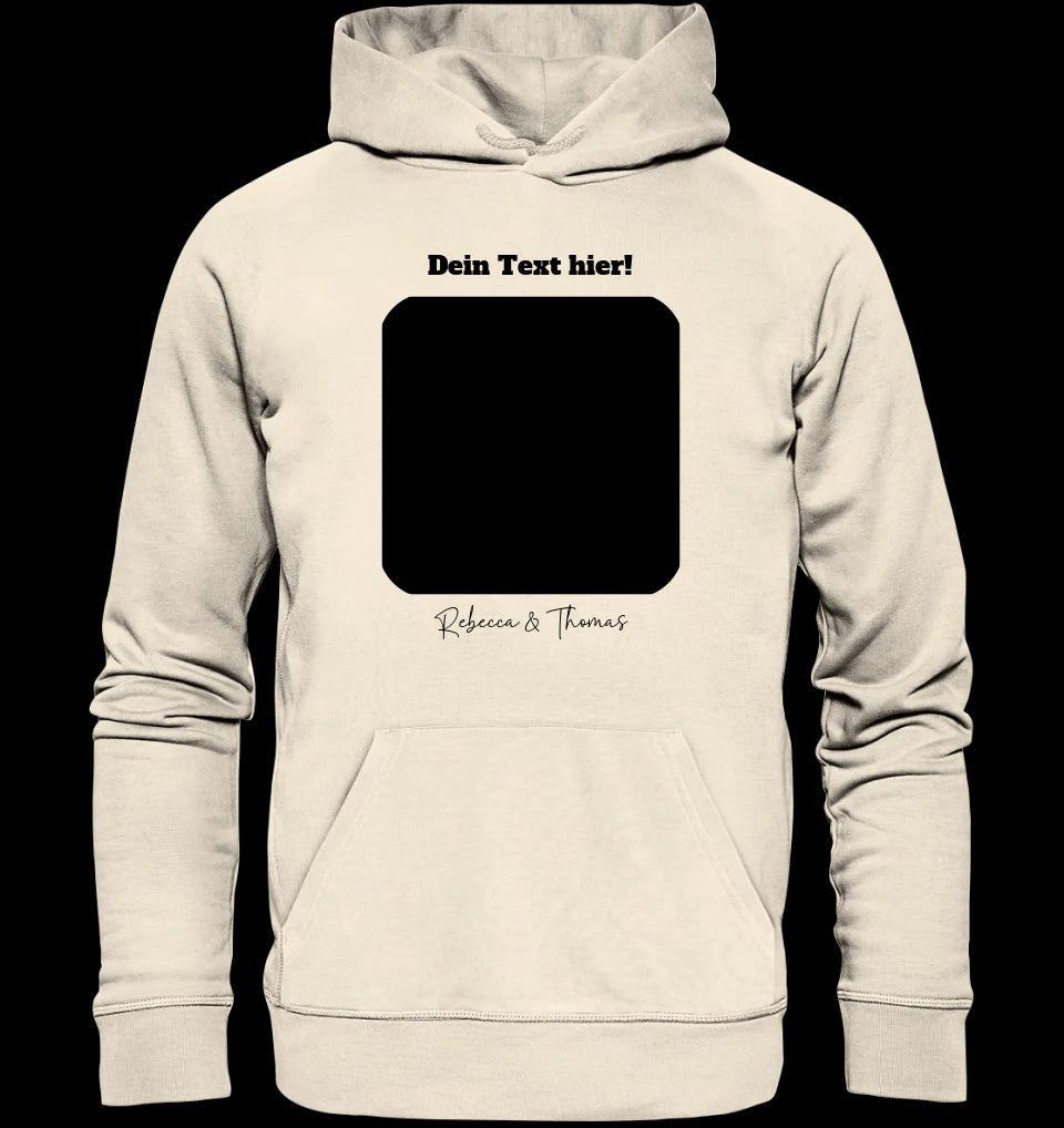 Dein Bild in viereckiger Form - Unisex Premium Hoodie XS-5XL aus Bio-Baumwolle für Damen & Herren • Fotogeschenk • personalisiert