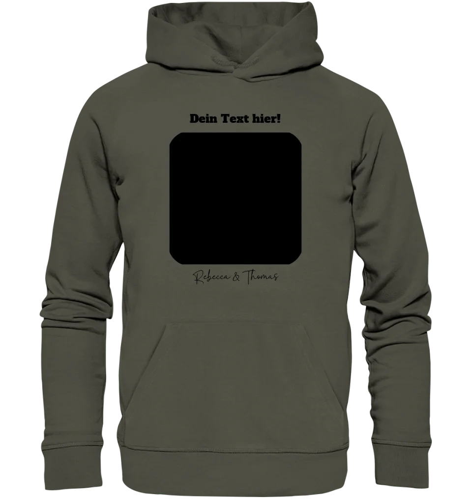 Dein Bild in viereckiger Form - Unisex Premium Hoodie XS-5XL aus Bio-Baumwolle für Damen & Herren • Fotogeschenk • personalisiert