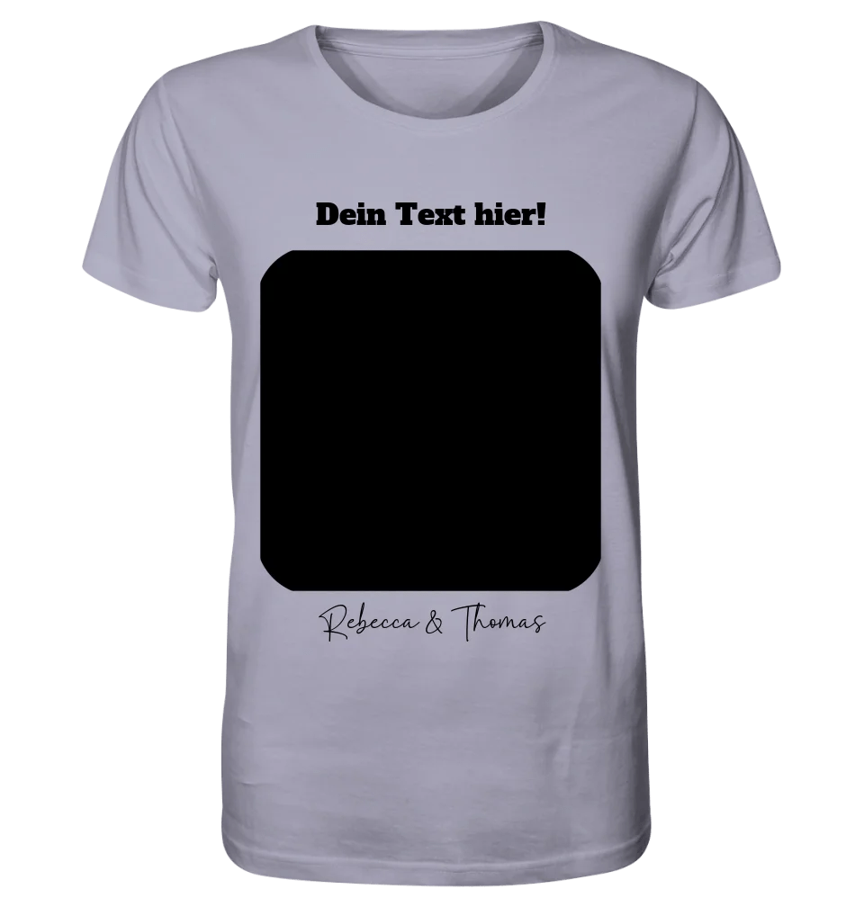 Dein Bild in viereckiger Form personalisierbar - Unisex Premium T-Shirt XS-5XL aus Bio-Baumwolle für Damen & Herren • Fotogeschenk • personalisiert