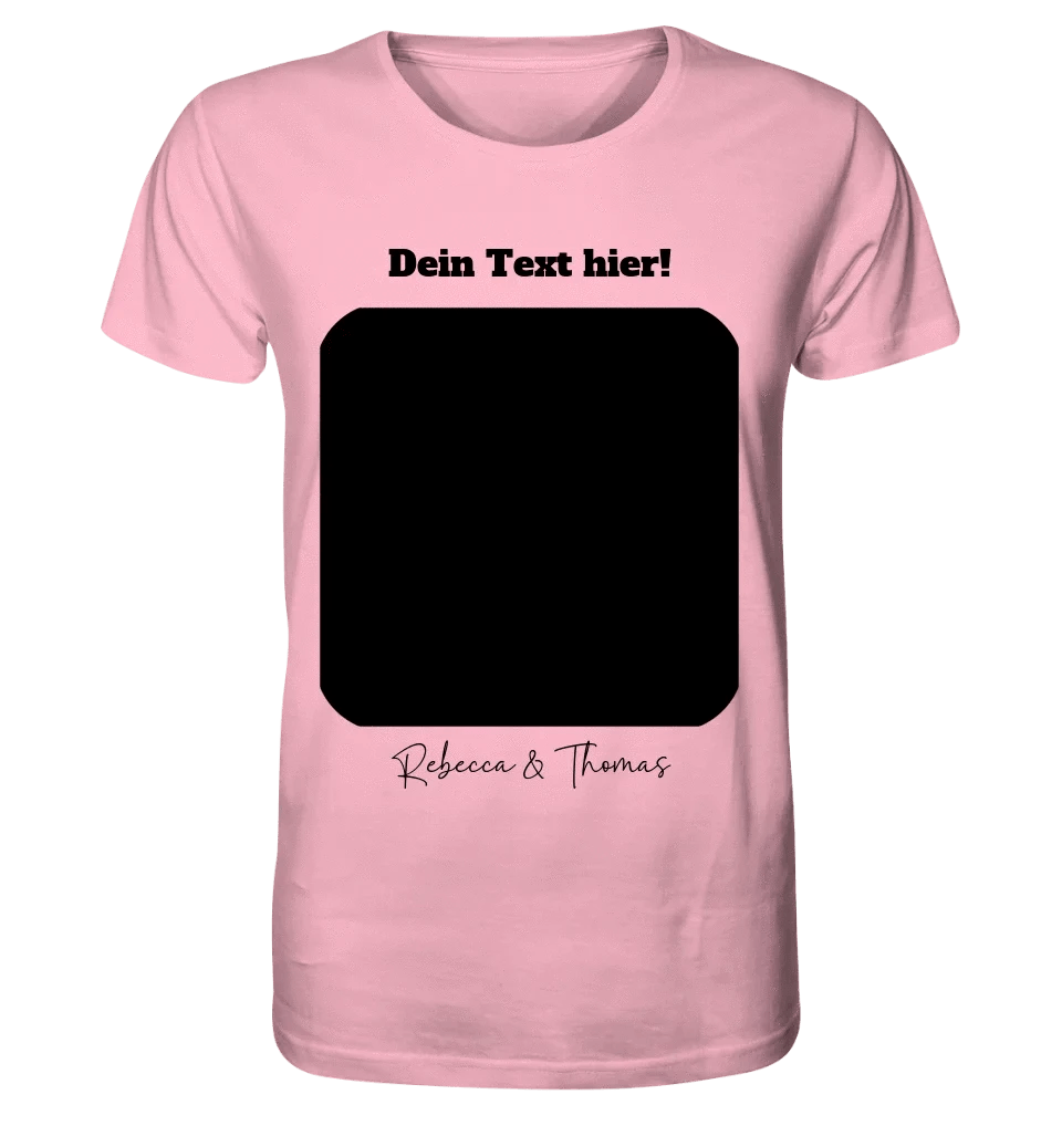 Dein Bild in viereckiger Form personalisierbar - Unisex Premium T-Shirt XS-5XL aus Bio-Baumwolle für Damen & Herren • Fotogeschenk • personalisiert