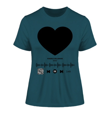 Dein Bild mit Spotify QR Code • Ladies Premium T-Shirt XS-2XL aus Bio-Baumwolle für Damen • Exklusivdesign • personalisiert