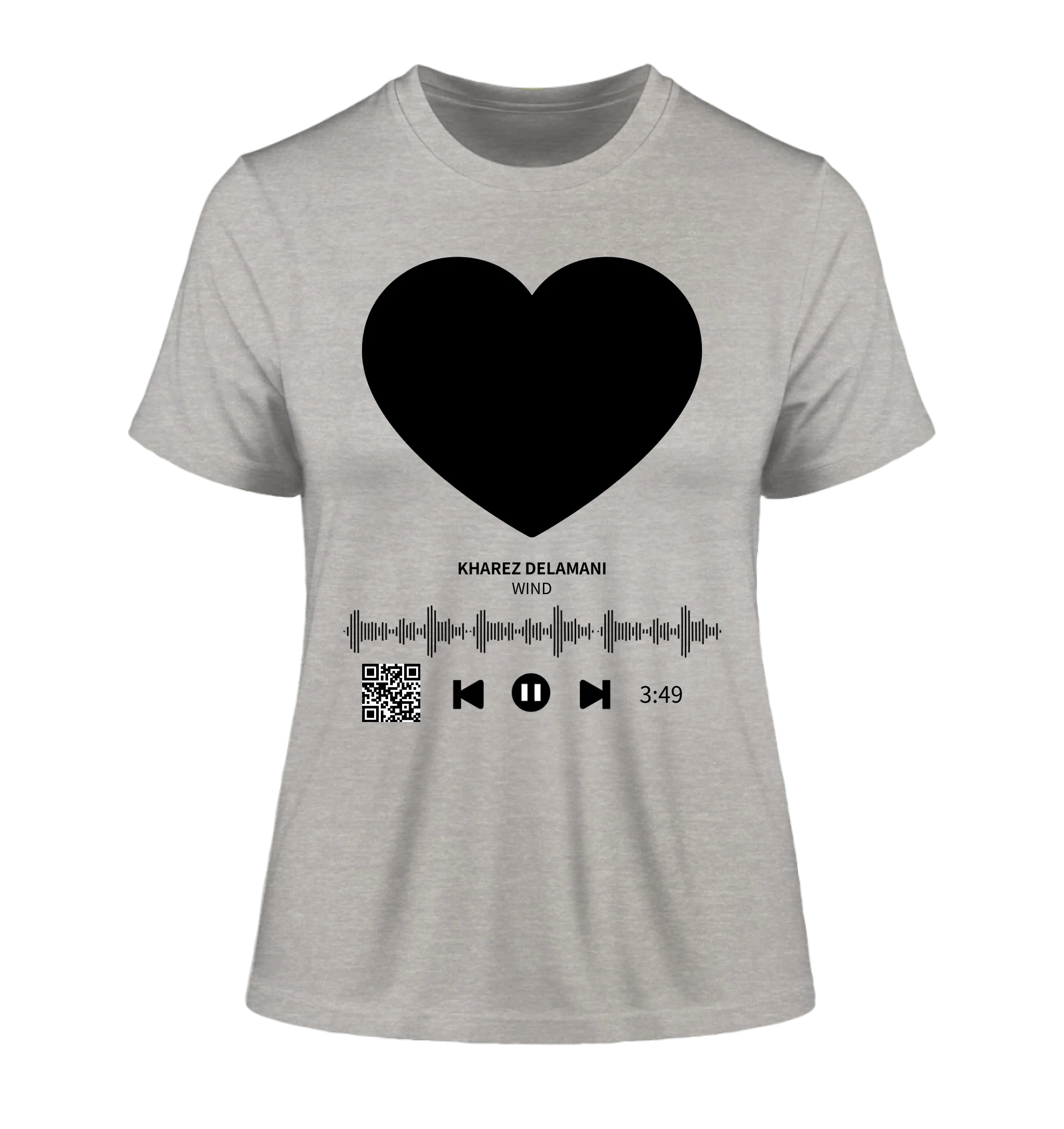 Dein Bild mit Spotify QR Code • Ladies Premium T-Shirt XS-2XL aus Bio-Baumwolle für Damen • Exklusivdesign • personalisiert