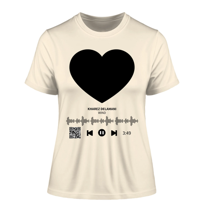 Dein Bild mit Spotify QR Code • Ladies Premium T-Shirt XS-2XL aus Bio-Baumwolle für Damen • Exklusivdesign • personalisiert