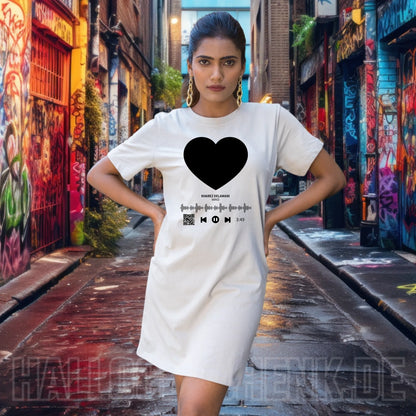 Dein Bild mit Spotify QR Code • Ladies Premium T-Shirt Kleid aus Bio-Baumwolle S-2XL • Exklusivdesign • personalisiert copy