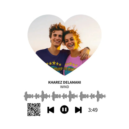 Dein Bild mit Spotify QR Code • Sticker • 20x20cm • ausgestanzt mit weißem Rand • personalisiert