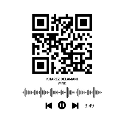 Dein Bild mit Spotify QR Code • Sticker • 20x20cm • ausgestanzt mit weißem Rand • personalisiert