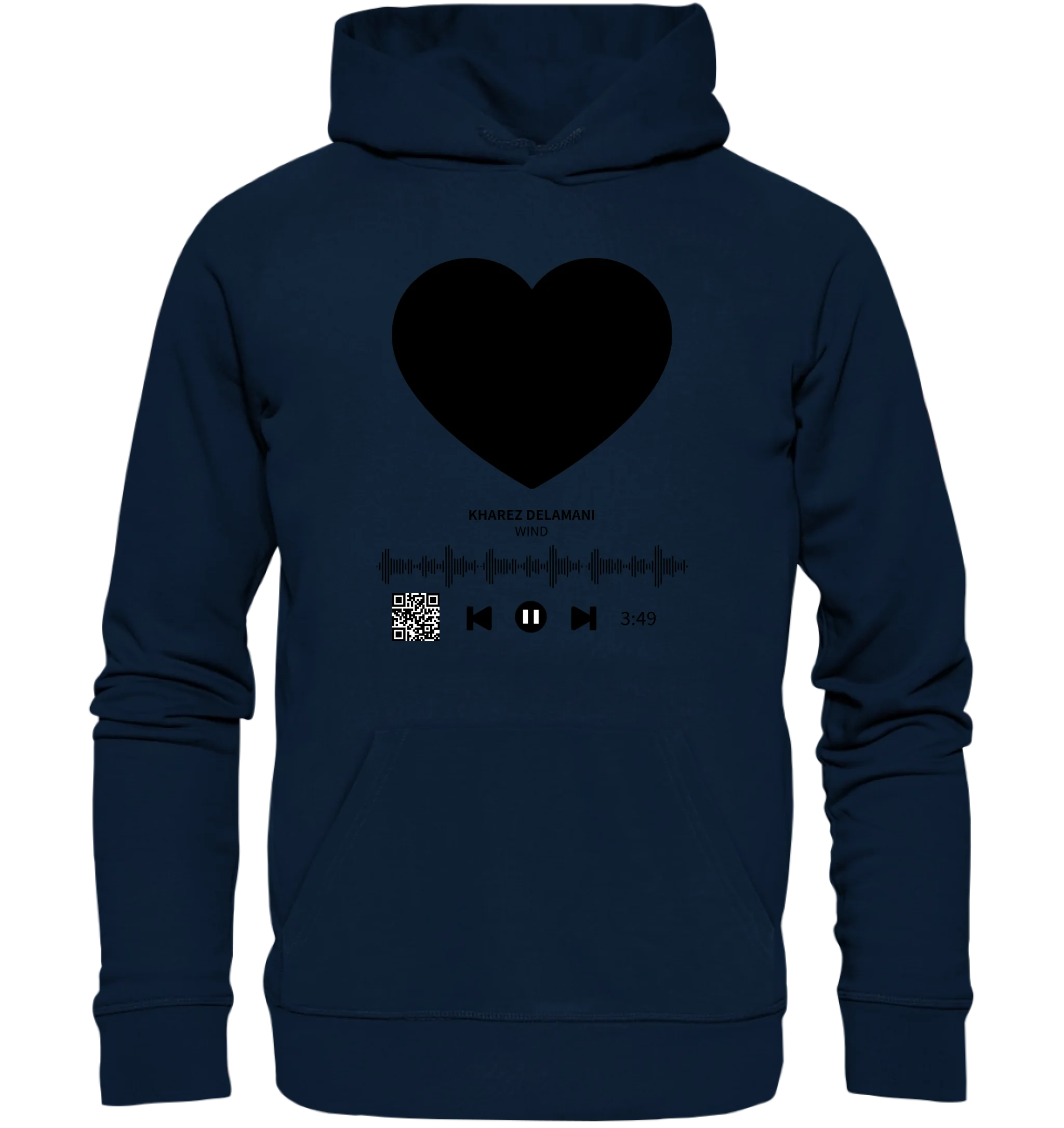 Dein Bild mit Spotify QR Code • Unisex Premium Hoodie XS-5XL aus Bio-Baumwolle für Damen & Herren