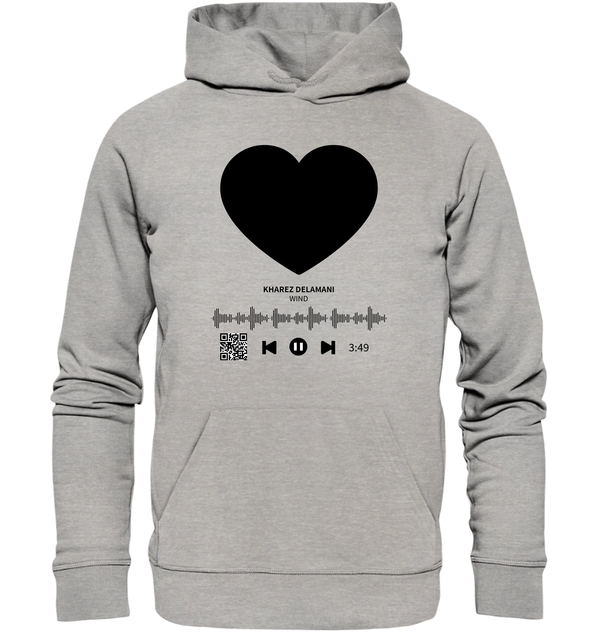 Dein Bild mit Spotify QR Code • Unisex Premium Hoodie XS-5XL aus Bio-Baumwolle für Damen & Herren