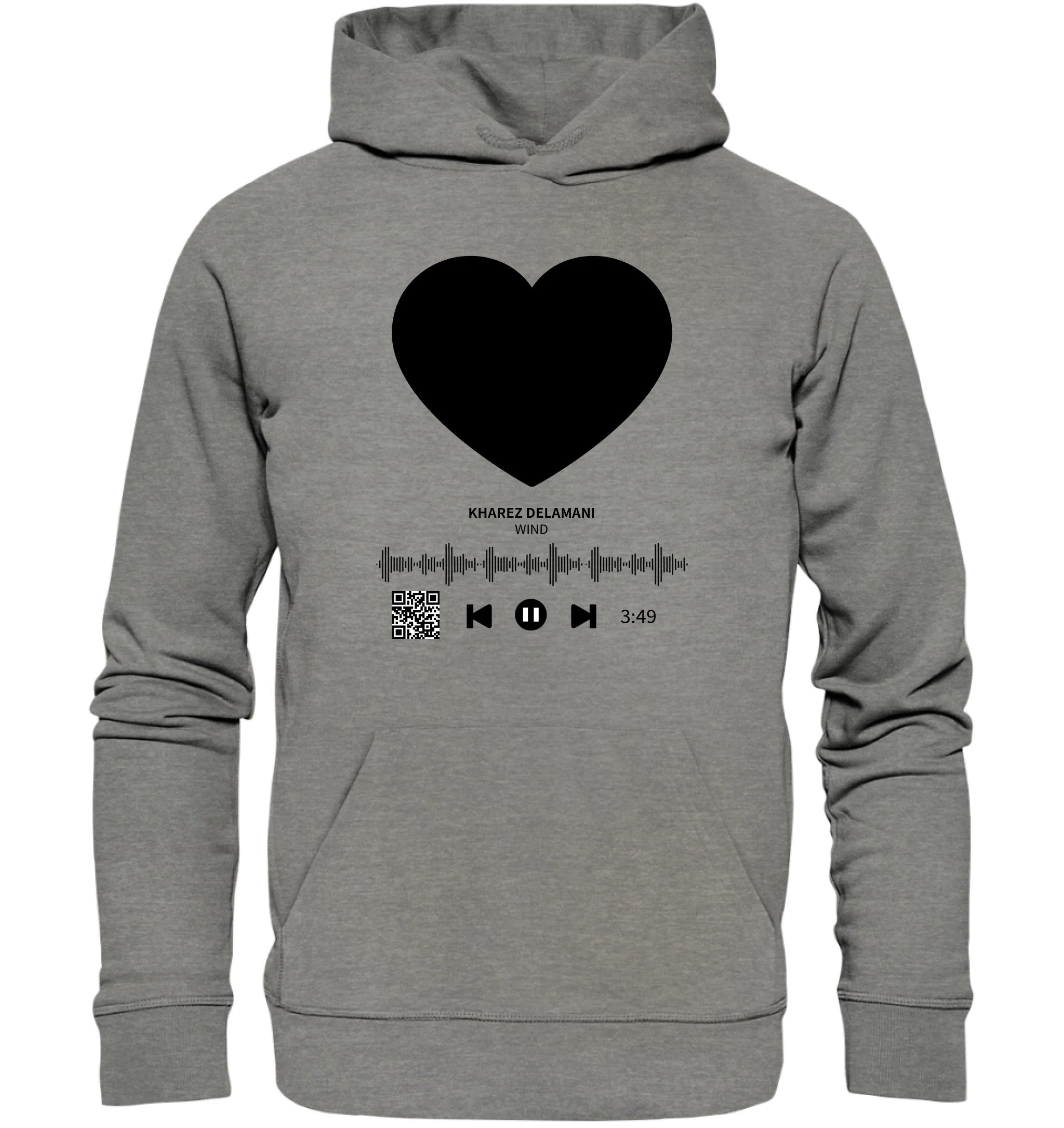 Dein Bild mit Spotify QR Code • Unisex Premium Hoodie XS-5XL aus Bio-Baumwolle für Damen & Herren