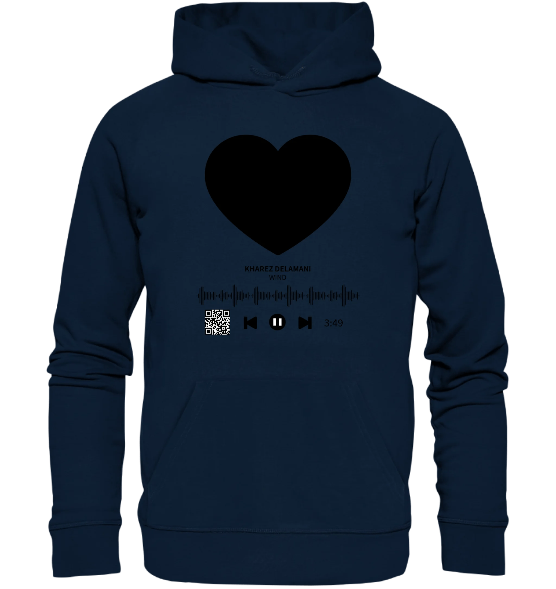 Dein Bild mit Spotify QR Code • Unisex Premium Hoodie XS-5XL aus Bio-Baumwolle für Damen & Herren