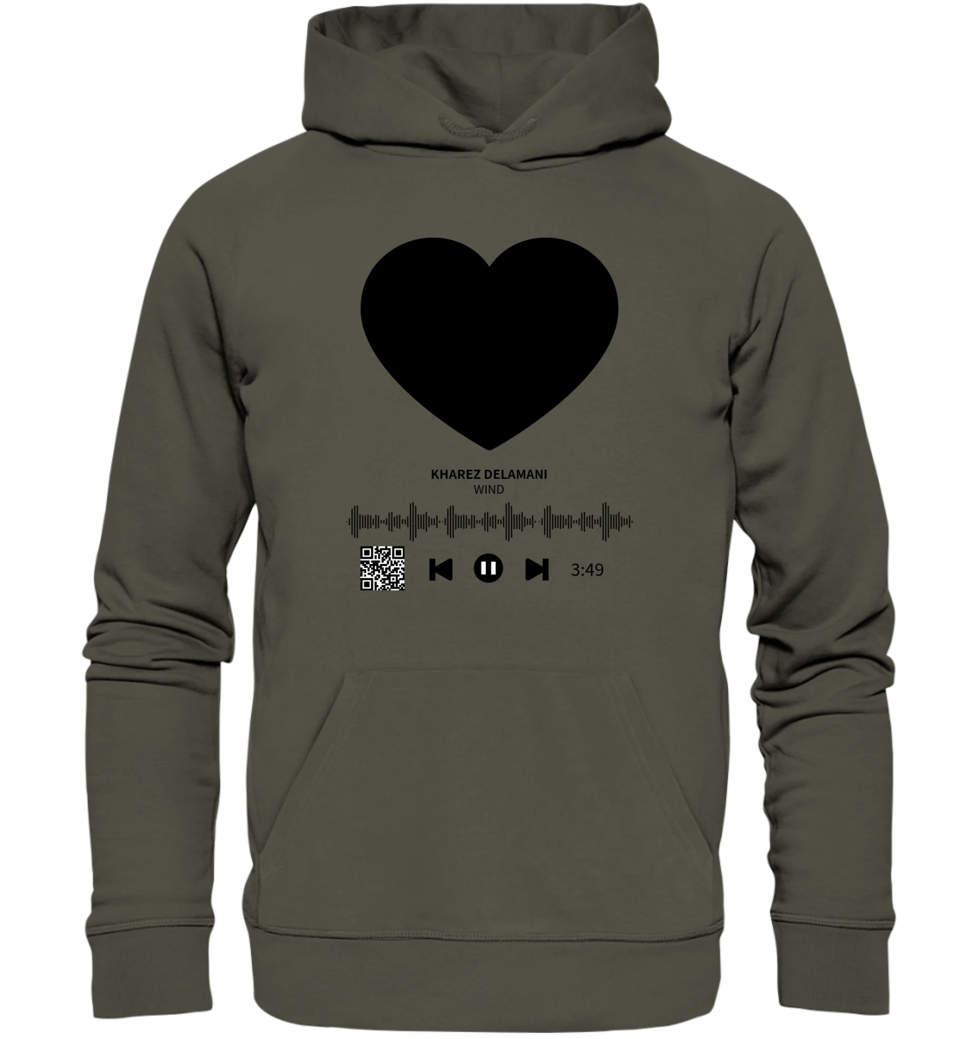 Dein Bild mit Spotify QR Code • Unisex Premium Hoodie XS-5XL aus Bio-Baumwolle für Damen & Herren