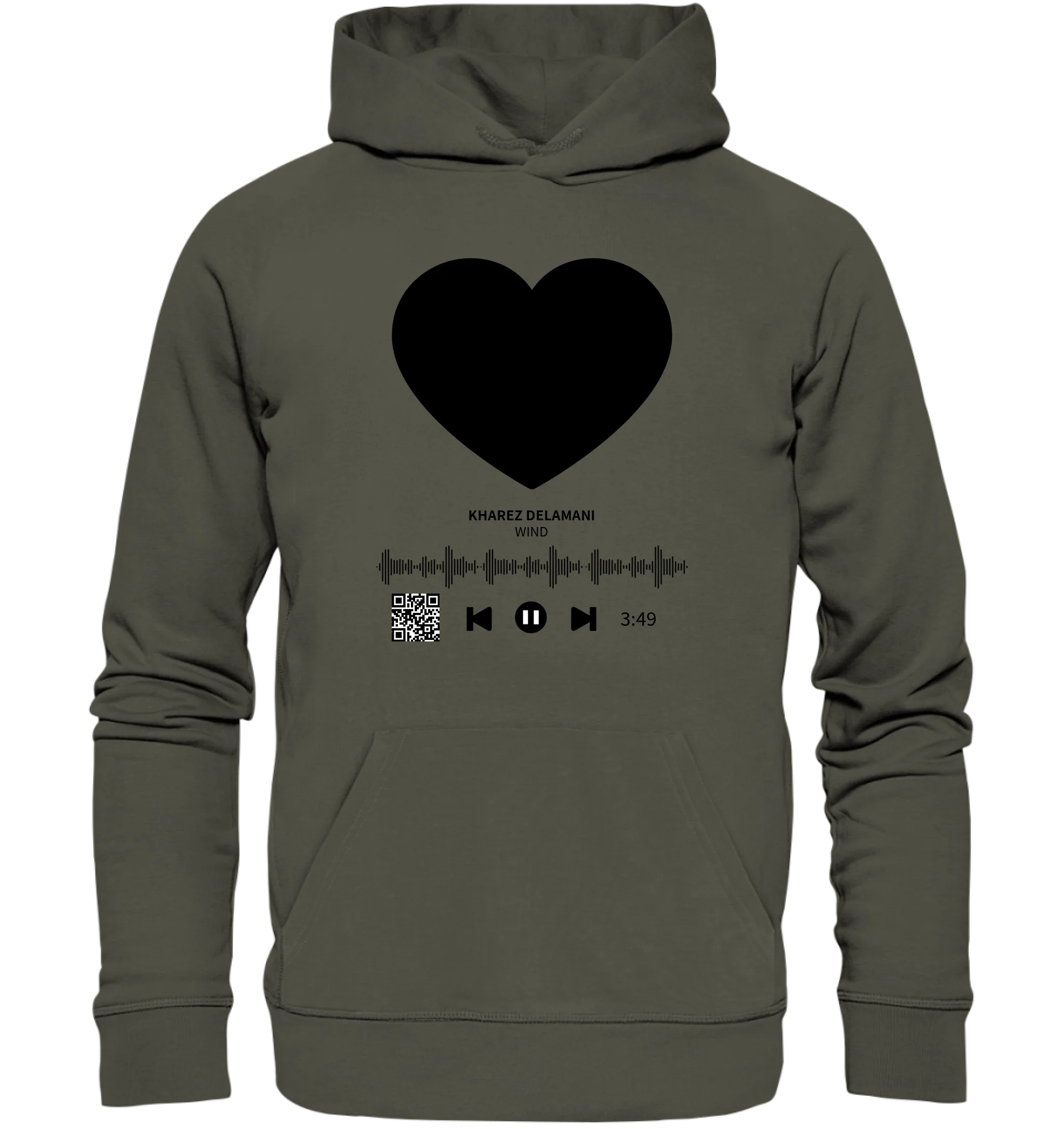 Dein Bild mit Spotify QR Code • Unisex Premium Hoodie XS-5XL aus Bio-Baumwolle für Damen & Herren