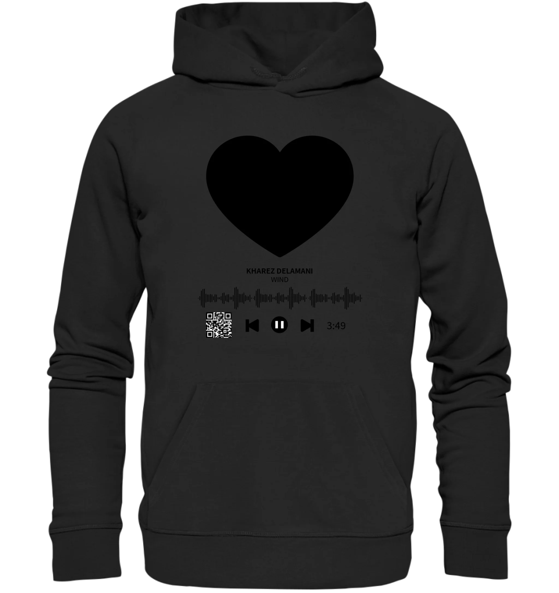 Dein Bild mit Spotify QR Code • Unisex Premium Hoodie XS-5XL aus Bio-Baumwolle für Damen & Herren