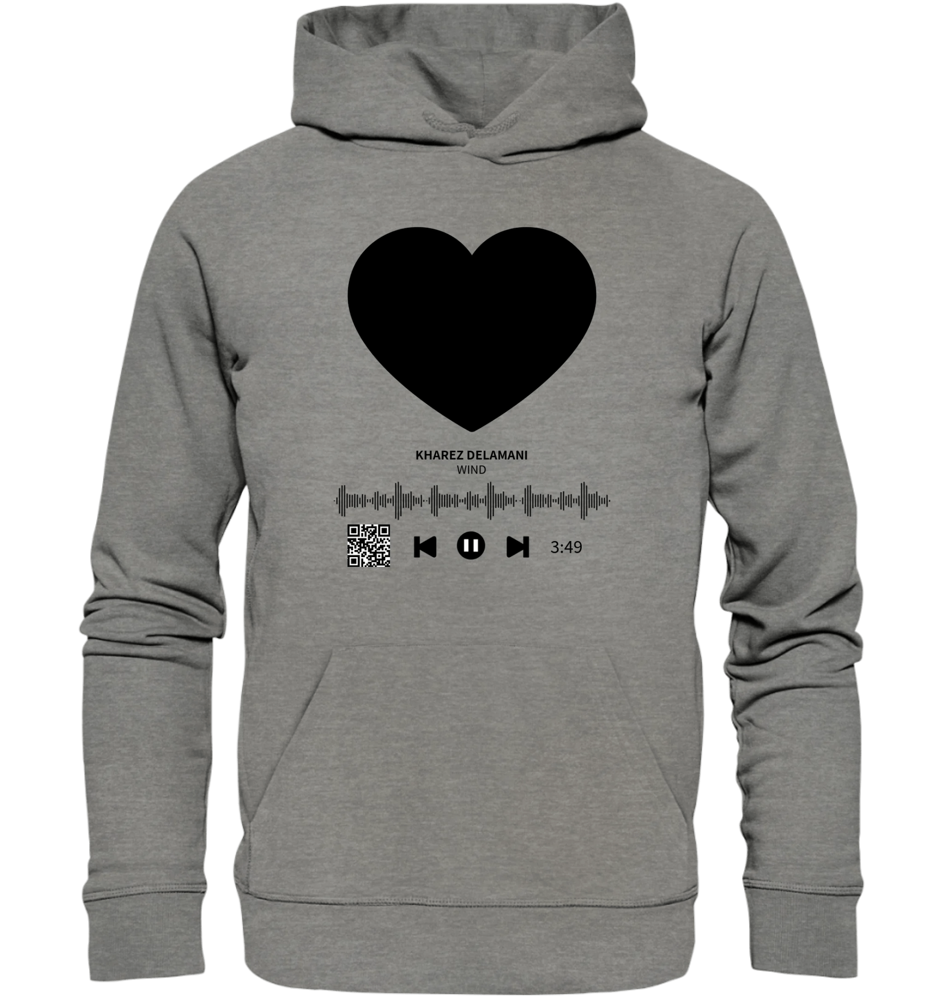 Dein Bild mit Spotify QR Code • Unisex Premium Hoodie XS-5XL aus Bio-Baumwolle für Damen & Herren