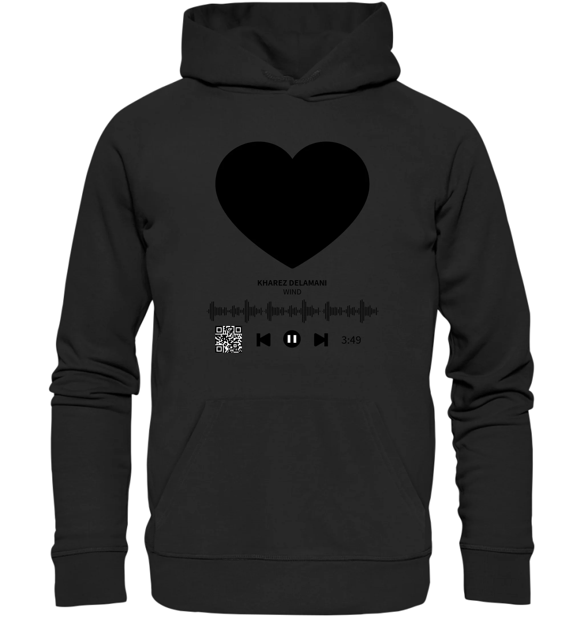 Dein Bild mit Spotify QR Code • Unisex Premium Hoodie XS-5XL aus Bio-Baumwolle für Damen & Herren