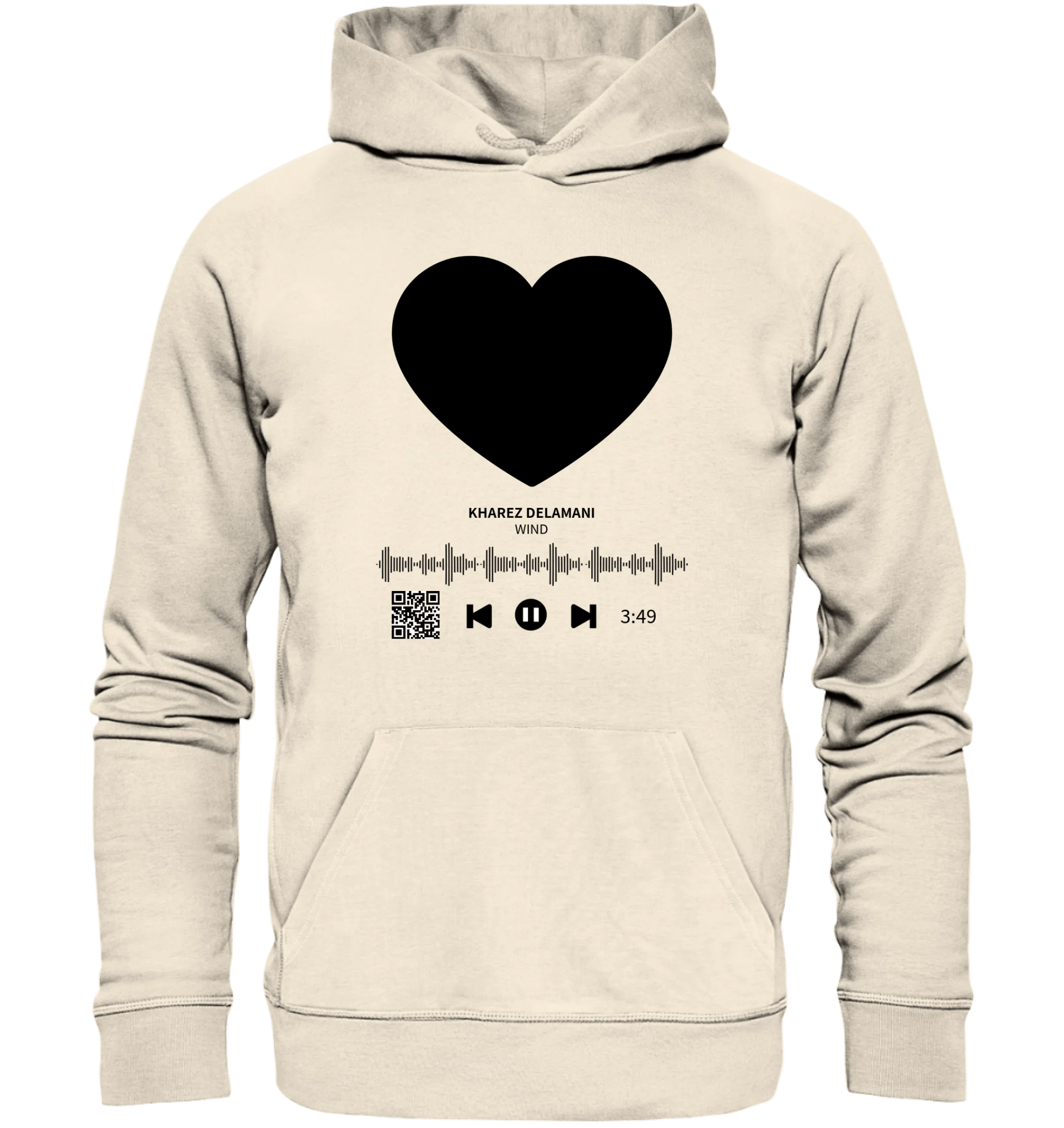 Dein Bild mit Spotify QR Code • Unisex Premium Hoodie XS-5XL aus Bio-Baumwolle für Damen & Herren