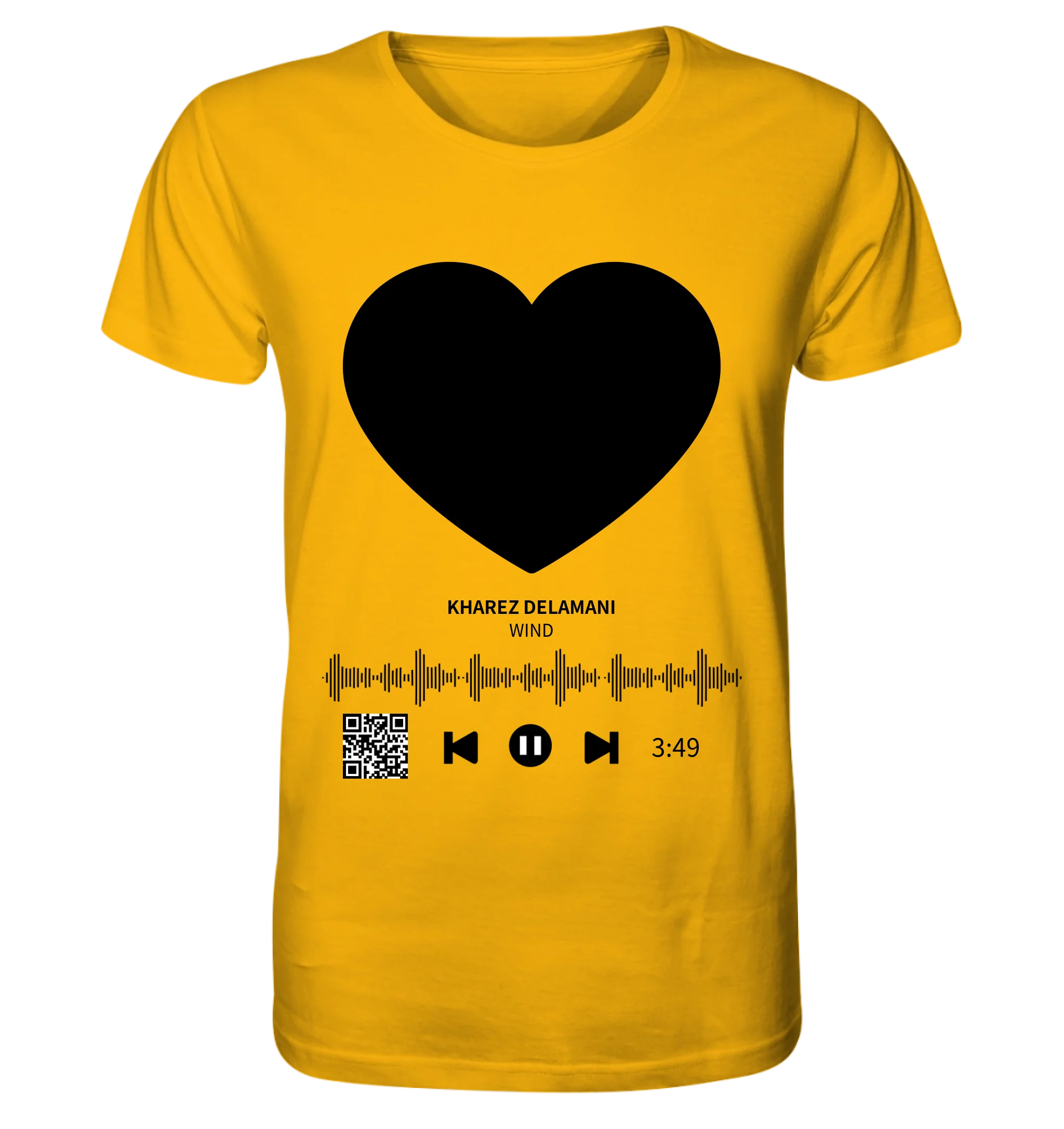 Dein Bild mit Spotify QR Code • Unisex Premium T-Shirt XS-5XL aus Bio-Baumwolle für Damen & Herren • Exklusivdesign • personalisiert