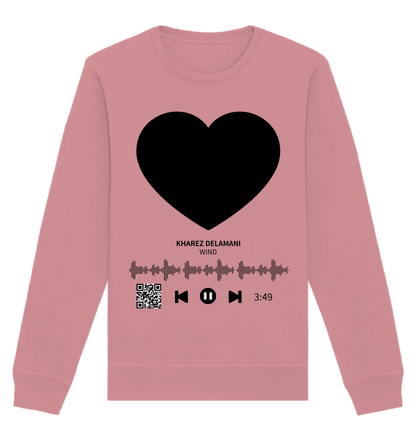 Dein Bild mit Spotify QR Code • Unisex Sweatshirt Bio-Baumwolle in 4 Farben XS-3XL • personalisiert