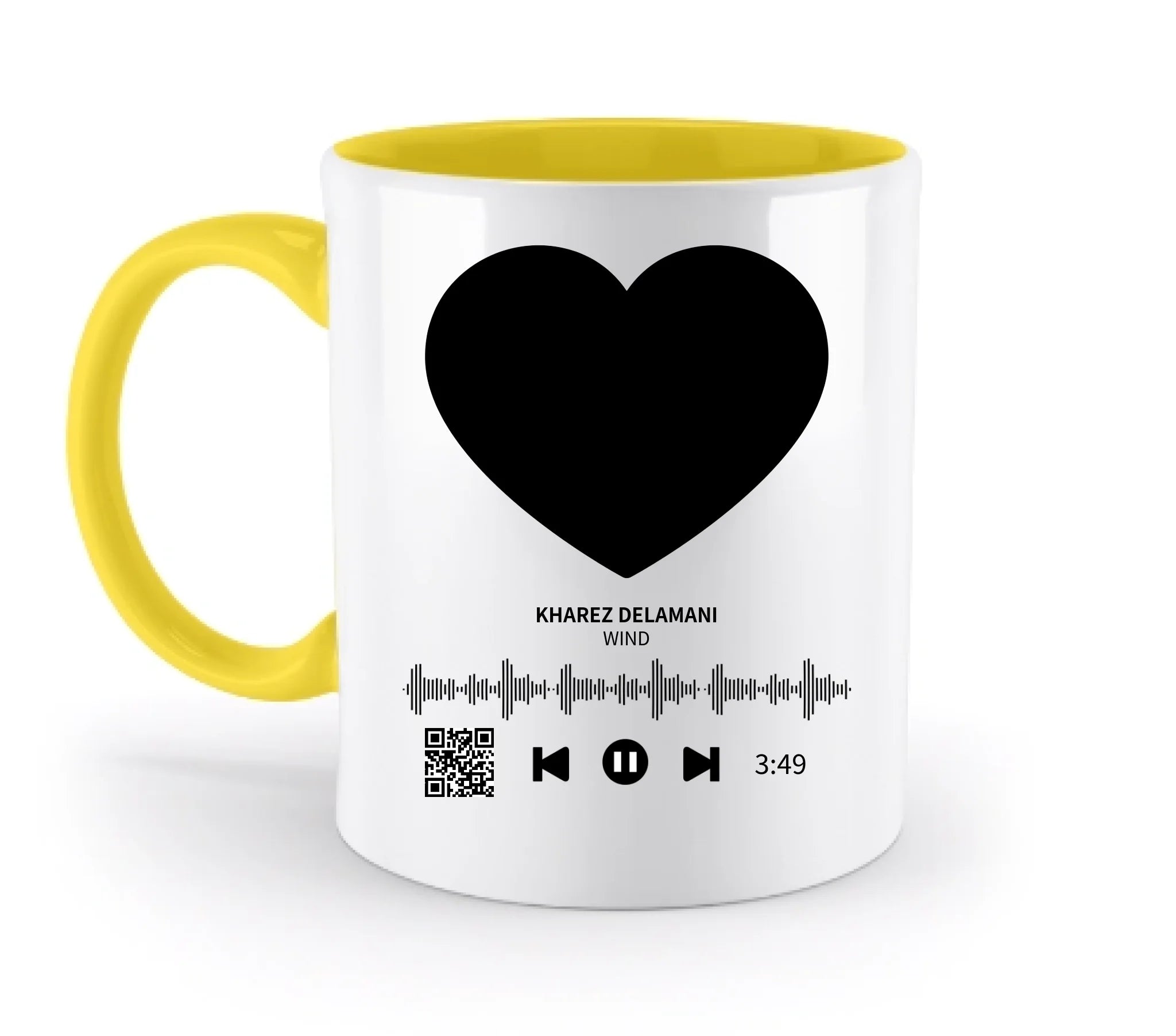 Dein Bild mit Spotify QR Code • zweifarbige Tasse • spülmaschinengeeignet • Exklusivdesign • personalisiert