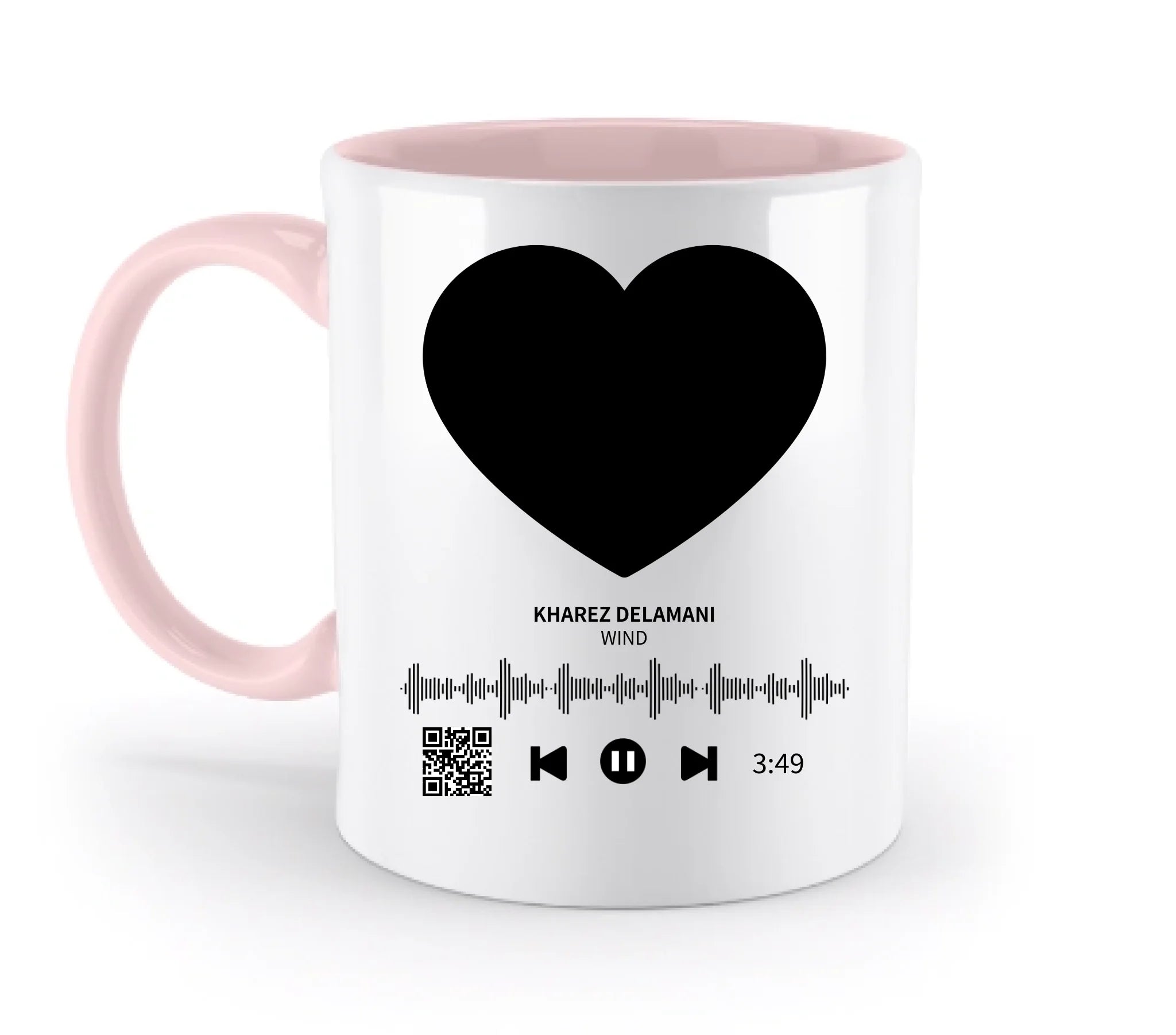 Dein Bild mit Spotify QR Code • zweifarbige Tasse • spülmaschinengeeignet • Exklusivdesign • personalisiert